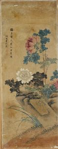 Arte Cinese : Serie di tre dipinti su carta a soggetto floreale  Cina, dinastia Qing, XIX secolo  - Asta Asta 373 | ARTE ORIENTALE E ISLAMICA - ARTE ORIENALE E WUNDERKAMMER Online - Associazione Nazionale - Case d'Asta italiane