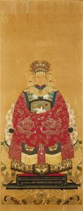 Arte Cinese - Ritratto di antenato Cina, dinastia Qing, inizi XX secolo