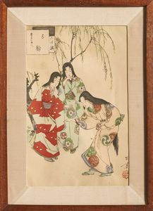 ARTE GIAPPONESE : Gruppo di dodici stampe giapponesi  Giappone, epoca Meiji, XIX secolo  - Asta Asta 373 | ARTE ORIENTALE E ISLAMICA - ARTE ORIENALE E WUNDERKAMMER Online - Associazione Nazionale - Case d'Asta italiane