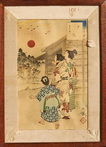 ARTE GIAPPONESE : Gruppo di dodici stampe giapponesi  Giappone, epoca Meiji, XIX secolo  - Asta Asta 373 | ARTE ORIENTALE E ISLAMICA - ARTE ORIENALE E WUNDERKAMMER Online - Associazione Nazionale - Case d'Asta italiane