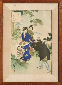 ARTE GIAPPONESE : Gruppo di dodici stampe giapponesi  Giappone, epoca Meiji, XIX secolo  - Asta Asta 373 | ARTE ORIENTALE E ISLAMICA - ARTE ORIENALE E WUNDERKAMMER Online - Associazione Nazionale - Case d'Asta italiane