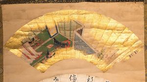 ARTE GIAPPONESE : Rotolo verticale con serie di ventagli  Giappone, XIX secolo  - Asta Asta 373 | ARTE ORIENTALE E ISLAMICA - ARTE ORIENALE E WUNDERKAMMER Online - Associazione Nazionale - Case d'Asta italiane