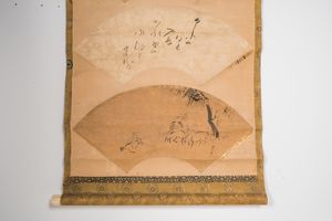 ARTE GIAPPONESE : Rotolo verticale con serie di ventagli  Giappone, XIX secolo  - Asta Asta 373 | ARTE ORIENTALE E ISLAMICA - ARTE ORIENALE E WUNDERKAMMER Online - Associazione Nazionale - Case d'Asta italiane