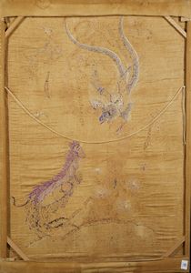 Arte Cinese : Lotto composto da quattro dipinti ed un grande ricamo Cina, XIX-XX secolo  - Asta Asta 373 | ARTE ORIENTALE E ISLAMICA - ARTE ORIENALE E WUNDERKAMMER Online - Associazione Nazionale - Case d'Asta italiane