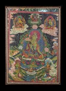 Arte Himalayana : Due Thangka  buddiste  Nepal, XX secolo  - Asta Asta 373 | ARTE ORIENTALE E ISLAMICA - ARTE ORIENALE E WUNDERKAMMER Online - Associazione Nazionale - Case d'Asta italiane