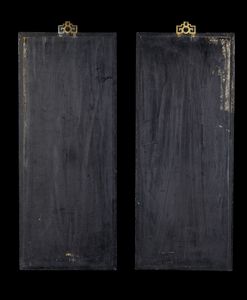 Arte Cinese : Coppia di pannelli in lacca e madreperla Cina, inizi XX secolo  - Asta Asta 373 | ARTE ORIENTALE E ISLAMICA - ARTE ORIENALE E WUNDERKAMMER Online - Associazione Nazionale - Case d'Asta italiane