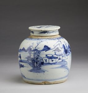 Arte Cinese : Gruppo di sette vasi in porcellana  Cina, XIX-XX secolo  - Asta Asta 373 | ARTE ORIENTALE E ISLAMICA - ARTE ORIENALE E WUNDERKAMMER Online - Associazione Nazionale - Case d'Asta italiane