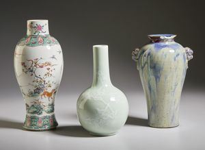 Arte Cinese : Gruppo di sei vasi in porcellana  Cina, dinastia Qing, XIX secolo  - Asta Asta 373 | ARTE ORIENTALE E ISLAMICA - ARTE ORIENALE E WUNDERKAMMER Online - Associazione Nazionale - Case d'Asta italiane