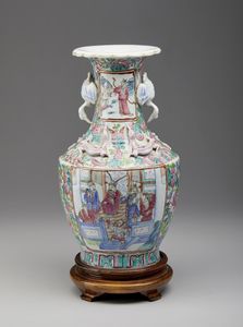 Arte Cinese - Vaso famiglia rosa Canton Cina, XX secolo