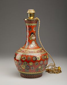 Arte Cinese - Vaso globulare policromo Cina, XX secolo