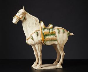 Arte Cinese - Cavallo in stile Tang  Cina, XIX secolo o antecedente