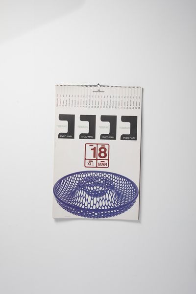 LUPI ITALO (n. 1934) : Calendario per Grafiche Mariano  - Asta Asta 374 | DESIGN E ARTI DECORATIVE DEL NOVECENTO Virtuale - Associazione Nazionale - Case d'Asta italiane