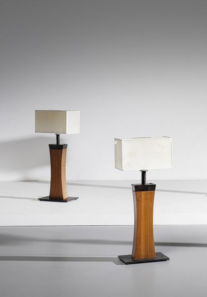 MANIFATTURA ITALIANA : Coppia di lampade da tavolo  - Asta Asta 374 | DESIGN E ARTI DECORATIVE DEL NOVECENTO Virtuale - Associazione Nazionale - Case d'Asta italiane