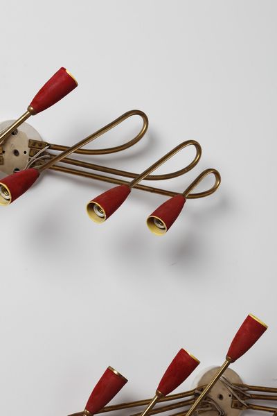 MANIFATTURA ITALIANA : Coppia di appliques  - Asta Asta 374 | DESIGN E ARTI DECORATIVE DEL NOVECENTO Virtuale - Associazione Nazionale - Case d'Asta italiane