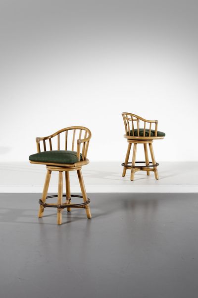 MANIFATTURA ITALIANA : Copia sgabelli girevoli  - Asta Asta 374 | DESIGN E ARTI DECORATIVE DEL NOVECENTO Virtuale - Associazione Nazionale - Case d'Asta italiane