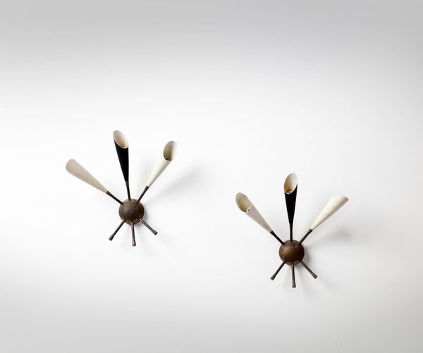 MANIFATTURA ITALIANA : Coppia di appliques  - Asta Asta 374 | DESIGN E ARTI DECORATIVE DEL NOVECENTO Virtuale - Associazione Nazionale - Case d'Asta italiane