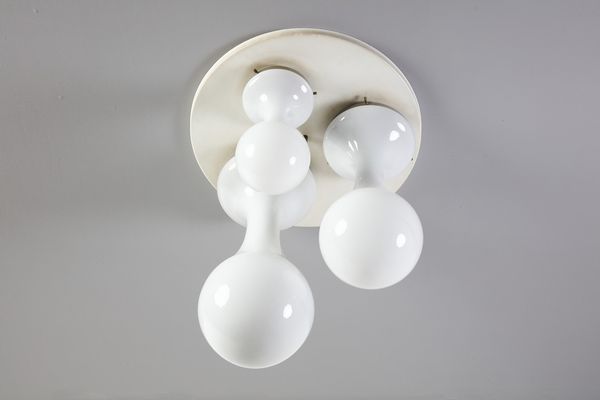 NASON CARLO (n. 1936) : Lampada a plafoniera Space Age per Selenova  - Asta Asta 374 | DESIGN E ARTI DECORATIVE DEL NOVECENTO Virtuale - Associazione Nazionale - Case d'Asta italiane