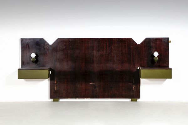 SOTTSASS ETTORE (1917 - 2007) : attribuito.Testiera da letto per Poltronova  - Asta Asta 374 | DESIGN E ARTI DECORATIVE DEL NOVECENTO Virtuale - Associazione Nazionale - Case d'Asta italiane
