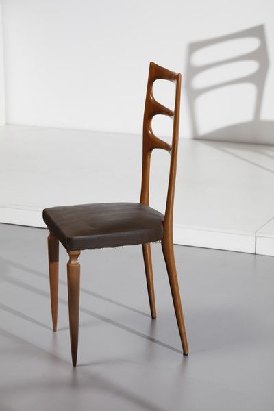 DASSI MOBILI MODERNI : attribuito. Sei Sedie  - Asta Asta 374 | DESIGN E ARTI DECORATIVE DEL NOVECENTO Virtuale - Associazione Nazionale - Case d'Asta italiane