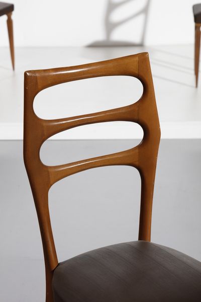 DASSI MOBILI MODERNI : attribuito. Sei Sedie  - Asta Asta 374 | DESIGN E ARTI DECORATIVE DEL NOVECENTO Virtuale - Associazione Nazionale - Case d'Asta italiane