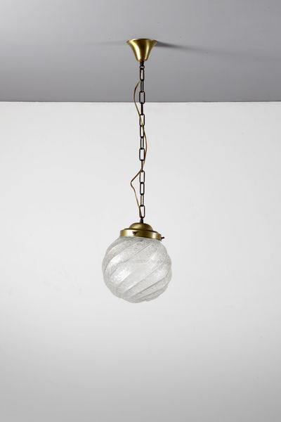 MANIFATTURA ITALIANA : Lampada a sospensione  - Asta Asta 374 | DESIGN E ARTI DECORATIVE DEL NOVECENTO Virtuale - Associazione Nazionale - Case d'Asta italiane