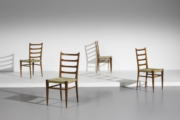 MANIFATTURA ITALIANA : Quattro sedie  - Asta Asta 374 | DESIGN E ARTI DECORATIVE DEL NOVECENTO Virtuale - Associazione Nazionale - Case d'Asta italiane