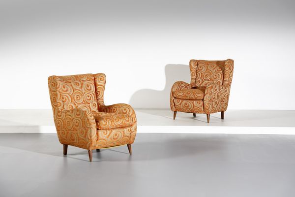 MANIFATTURA ITALIANA : Coppia di poltrone  - Asta Asta 374 | DESIGN E ARTI DECORATIVE DEL NOVECENTO Virtuale - Associazione Nazionale - Case d'Asta italiane