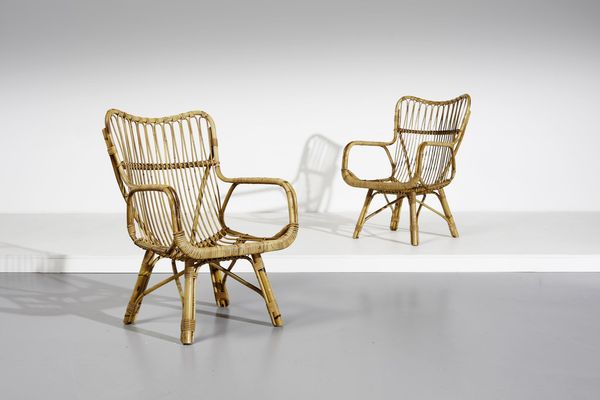 MANIFATTURA ITALIANA : Coppia di poltroncine  - Asta Asta 374 | DESIGN E ARTI DECORATIVE DEL NOVECENTO Virtuale - Associazione Nazionale - Case d'Asta italiane