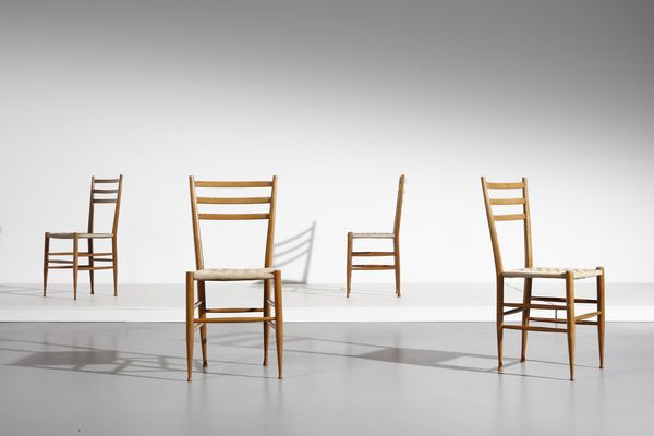 MANIFATTURA ITALIANA : Quattro sedie  - Asta Asta 374 | DESIGN E ARTI DECORATIVE DEL NOVECENTO Virtuale - Associazione Nazionale - Case d'Asta italiane