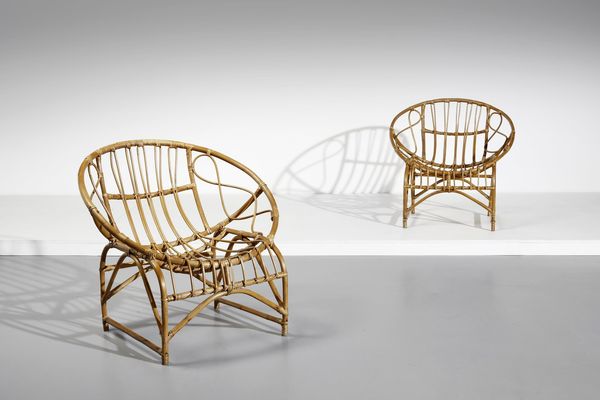 MANIFATTURA ITALIANA : Coppia di poltrone  - Asta Asta 374 | DESIGN E ARTI DECORATIVE DEL NOVECENTO Virtuale - Associazione Nazionale - Case d'Asta italiane