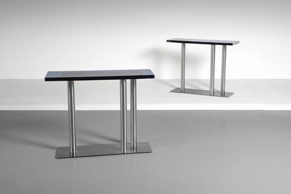 MANIFATTURA ITALIANA : Coppia di consolle  - Asta Asta 374 | DESIGN E ARTI DECORATIVE DEL NOVECENTO Virtuale - Associazione Nazionale - Case d'Asta italiane