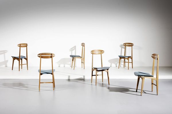 MANIFATTURA ITALIANA : Sei sedie  - Asta Asta 374 | DESIGN E ARTI DECORATIVE DEL NOVECENTO Virtuale - Associazione Nazionale - Case d'Asta italiane