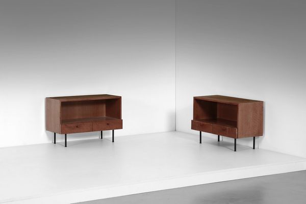 GNECCHI RUSCONE FRANCESCO (n. 1924) : attribuito. Coppia di comodini  - Asta Asta 374 | DESIGN E ARTI DECORATIVE DEL NOVECENTO Virtuale - Associazione Nazionale - Case d'Asta italiane