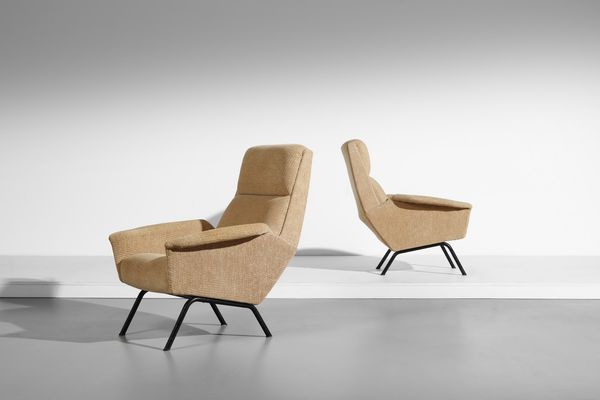 ROSSI DI ALBIZZATE GIUSEPPE (1909 - 2003) : attribuito. Coppia di poltrone  - Asta Asta 374 | DESIGN E ARTI DECORATIVE DEL NOVECENTO Virtuale - Associazione Nazionale - Case d'Asta italiane