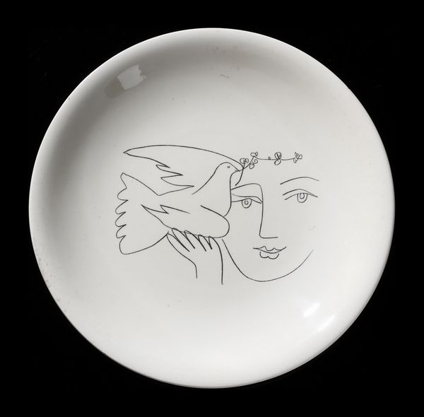 PICASSO PABLO (1881 - 1973) : Tre piatti della serie Visage de la paix  - Asta Asta 374 | DESIGN E ARTI DECORATIVE DEL NOVECENTO Virtuale - Associazione Nazionale - Case d'Asta italiane