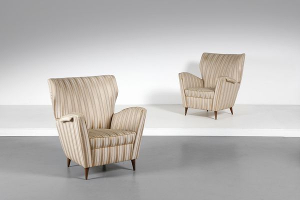 BEGA MELCHIORRE (1898 - 1976) : attribuito. Coppia di poltrone  - Asta Asta 374 | DESIGN E ARTI DECORATIVE DEL NOVECENTO Virtuale - Associazione Nazionale - Case d'Asta italiane