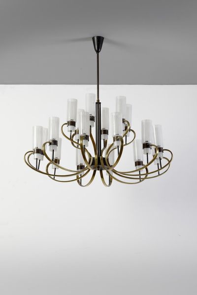 STILNOVO : attribuito. Lampada a sospensione  - Asta Asta 374 | DESIGN E ARTI DECORATIVE DEL NOVECENTO Virtuale - Associazione Nazionale - Case d'Asta italiane