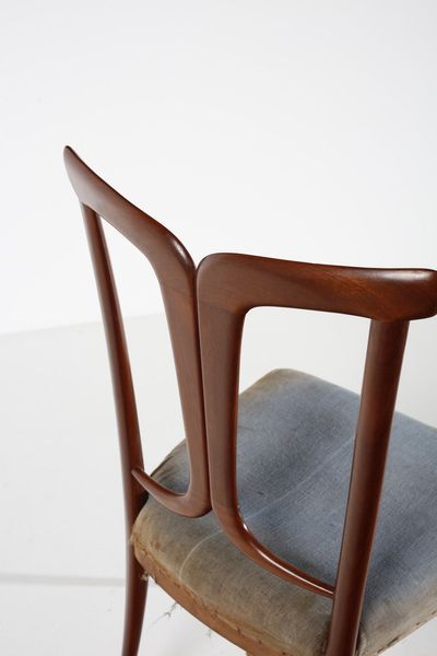 ULRICH GUGLIELMO (1904 - 1977) : attribuito. Coppia di sedie  - Asta Asta 374 | DESIGN E ARTI DECORATIVE DEL NOVECENTO Virtuale - Associazione Nazionale - Case d'Asta italiane