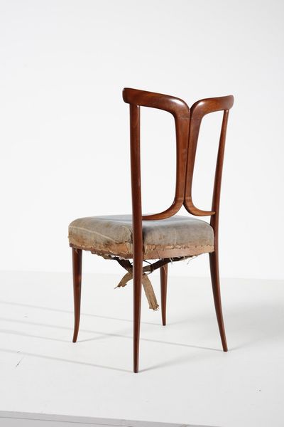 ULRICH GUGLIELMO (1904 - 1977) : attribuito. Coppia di sedie  - Asta Asta 374 | DESIGN E ARTI DECORATIVE DEL NOVECENTO Virtuale - Associazione Nazionale - Case d'Asta italiane