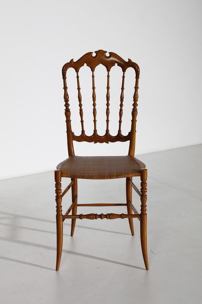 FRATELLI SANGUINETI : Coppia di sedie Chiavarine  - Asta Asta 374 | DESIGN E ARTI DECORATIVE DEL NOVECENTO Virtuale - Associazione Nazionale - Case d'Asta italiane