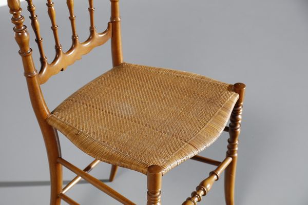 FRATELLI SANGUINETI : Coppia di sedie Chiavarine  - Asta Asta 374 | DESIGN E ARTI DECORATIVE DEL NOVECENTO Virtuale - Associazione Nazionale - Case d'Asta italiane