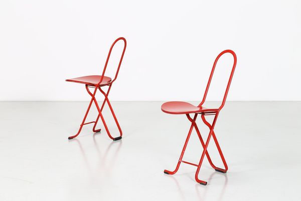 RINALDI GASTONE (1920 - 2006) : Coppia di sedie Dafne per Thema  - Asta Asta 374 | DESIGN E ARTI DECORATIVE DEL NOVECENTO Virtuale - Associazione Nazionale - Case d'Asta italiane