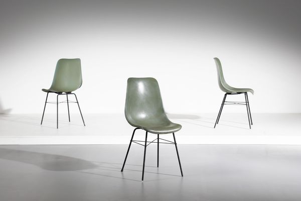 MANIFATTURA ITALIANA : Tre sedie  - Asta Asta 374 | DESIGN E ARTI DECORATIVE DEL NOVECENTO Virtuale - Associazione Nazionale - Case d'Asta italiane