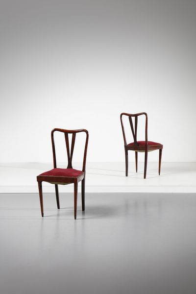 MANIFATTURA ITALIANA : Coppia di sedie  - Asta Asta 374 | DESIGN E ARTI DECORATIVE DEL NOVECENTO Virtuale - Associazione Nazionale - Case d'Asta italiane
