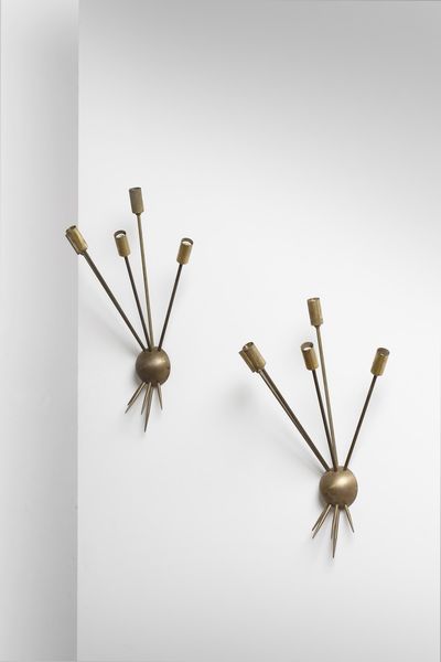 STILNOVO : Coppia di appliques  - Asta Asta 374 | DESIGN E ARTI DECORATIVE DEL NOVECENTO Virtuale - Associazione Nazionale - Case d'Asta italiane