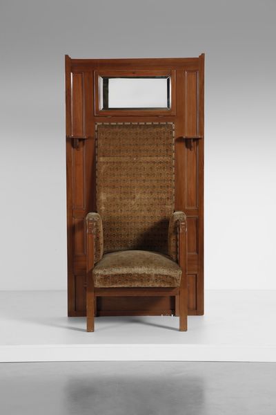 COMETTI GIACOMO  (1863 - 1938) : Trono, esecuzione Atelier Cometti, Torino  - Asta Asta 374 | DESIGN E ARTI DECORATIVE DEL NOVECENTO Virtuale - Associazione Nazionale - Case d'Asta italiane
