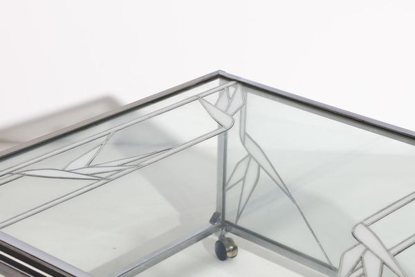 POLI ALBANO (n. 1935) : Tavolino con rotelle per Poliarte  - Asta Asta 374 | DESIGN E ARTI DECORATIVE DEL NOVECENTO Virtuale - Associazione Nazionale - Case d'Asta italiane