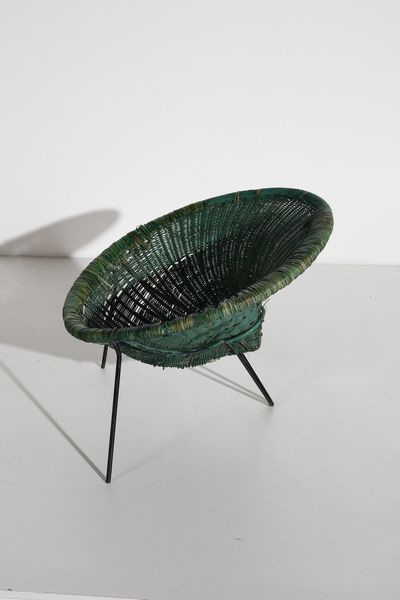 MANIFATTURA ITALIANA : Coppia di poltrone  - Asta Asta 374 | DESIGN E ARTI DECORATIVE DEL NOVECENTO Virtuale - Associazione Nazionale - Case d'Asta italiane