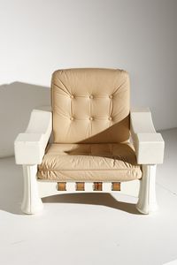 FRIGERIO LUCIANO (1928 - 1999) : Poltrona con poggiapiedi  - Asta Asta 374 | DESIGN E ARTI DECORATIVE DEL NOVECENTO Virtuale - Associazione Nazionale - Case d'Asta italiane