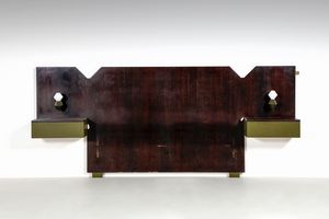 SOTTSASS ETTORE (1917 - 2007) - attribuito.Testiera da letto per Poltronova